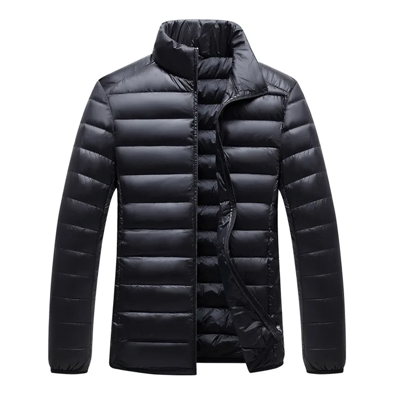 2026 New Men White Duck Down Puffer Jacket Windproof Waterproof Thermal Warm Coat Autumn Winter Daily Casual Versatile Outerwear