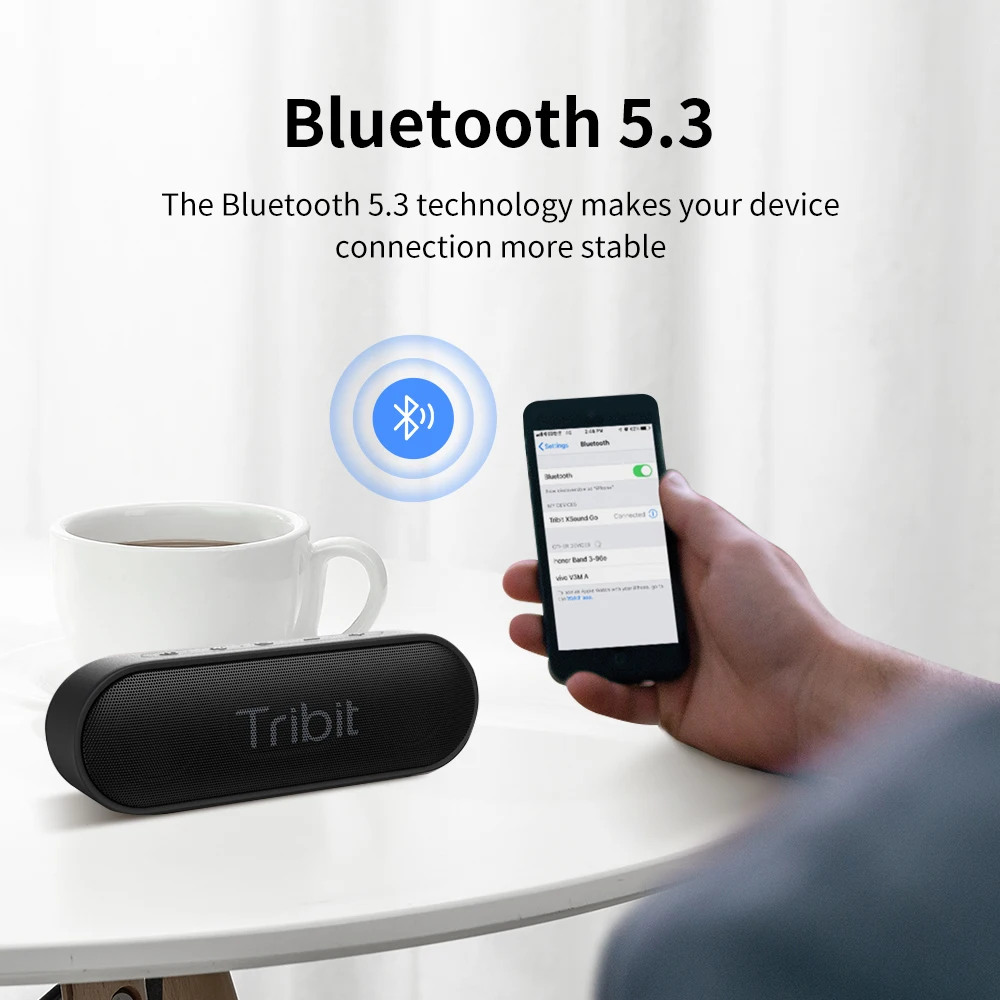 Tribit xsound đi Loa bluetooth di động IPX7 không thấm nước tốt hơn bass 24 giờ Thời gian chơi cho Đảng cắm trại Loa Type-C AUX