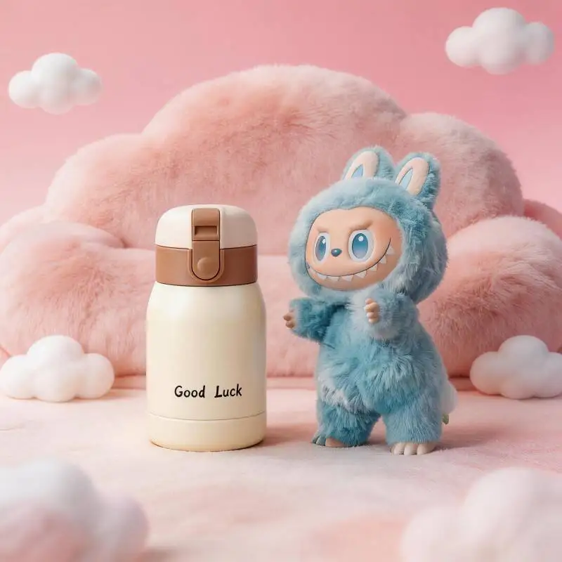 POP MART THE MONSTERS Serie Forward High Energy, Muñeco LABUBU, Botella Térmica Multifunción, Taza de Vacío para Todas las Bebidas