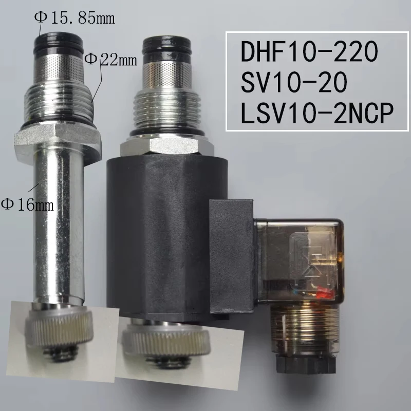 Two-position Two Normally Closed DHF10-220 Solenoid Valve Threaded Cartridge Hydraulic Valve SV10-20 LSV10