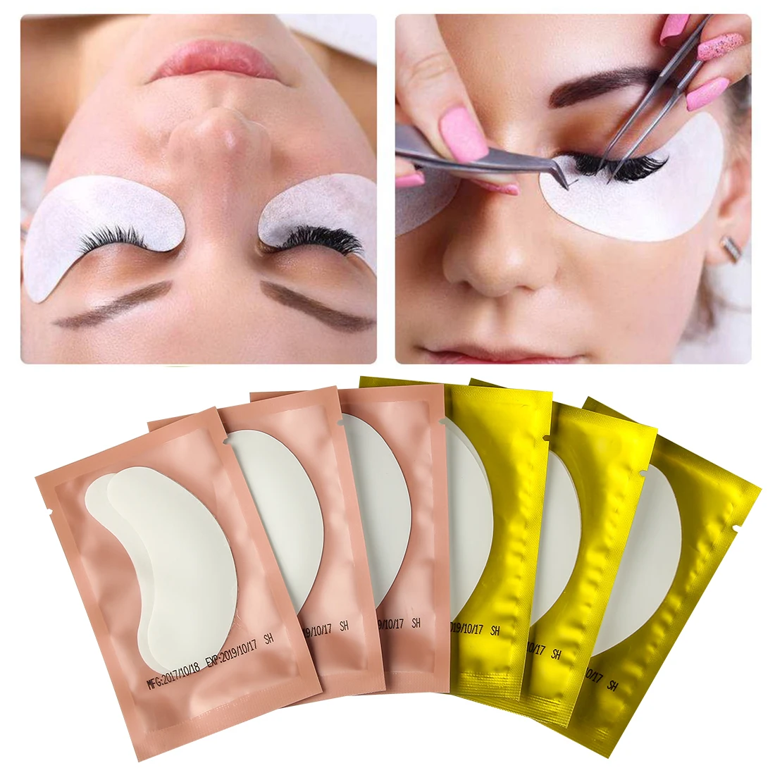 Eye Patch Lash Extension Supplies Tools Eyepatch Eyelash Accessories For Eyelash Under Eye Pads Lint Free Stickers Lash Sticker