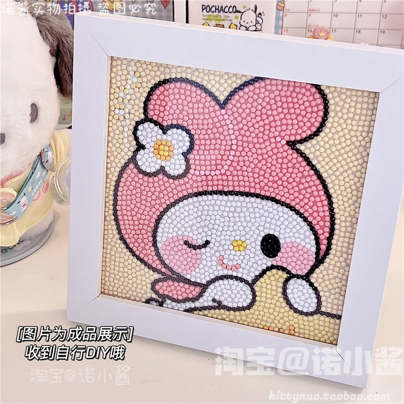 Hello Kitty Kawaii My Melody Cinnamoroll DIY Diamond Painting Photo Frame Anime Sanrioed Girl Heart Handmade Birthday Gift