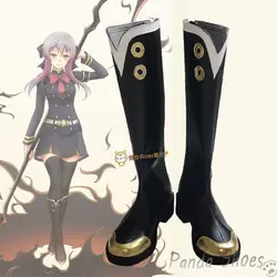 Seraph of the End Hiiragi Shinoa Cosplay Shoes Comic Anime Cos Long Boots Cosplay Costume Prop Shoes for Con Halloween Party