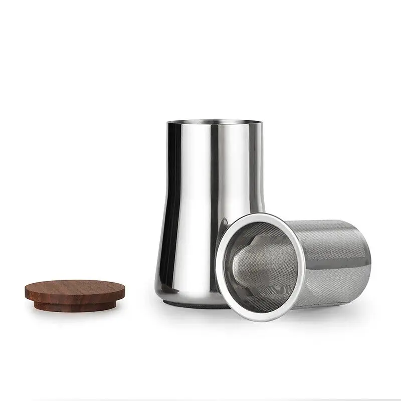 350ML Coffee Dosing Cup Stainless Steel Barista Assistant Particle Sifter Ground coffee Sieve Smell Cup Stainless Steel Grinder