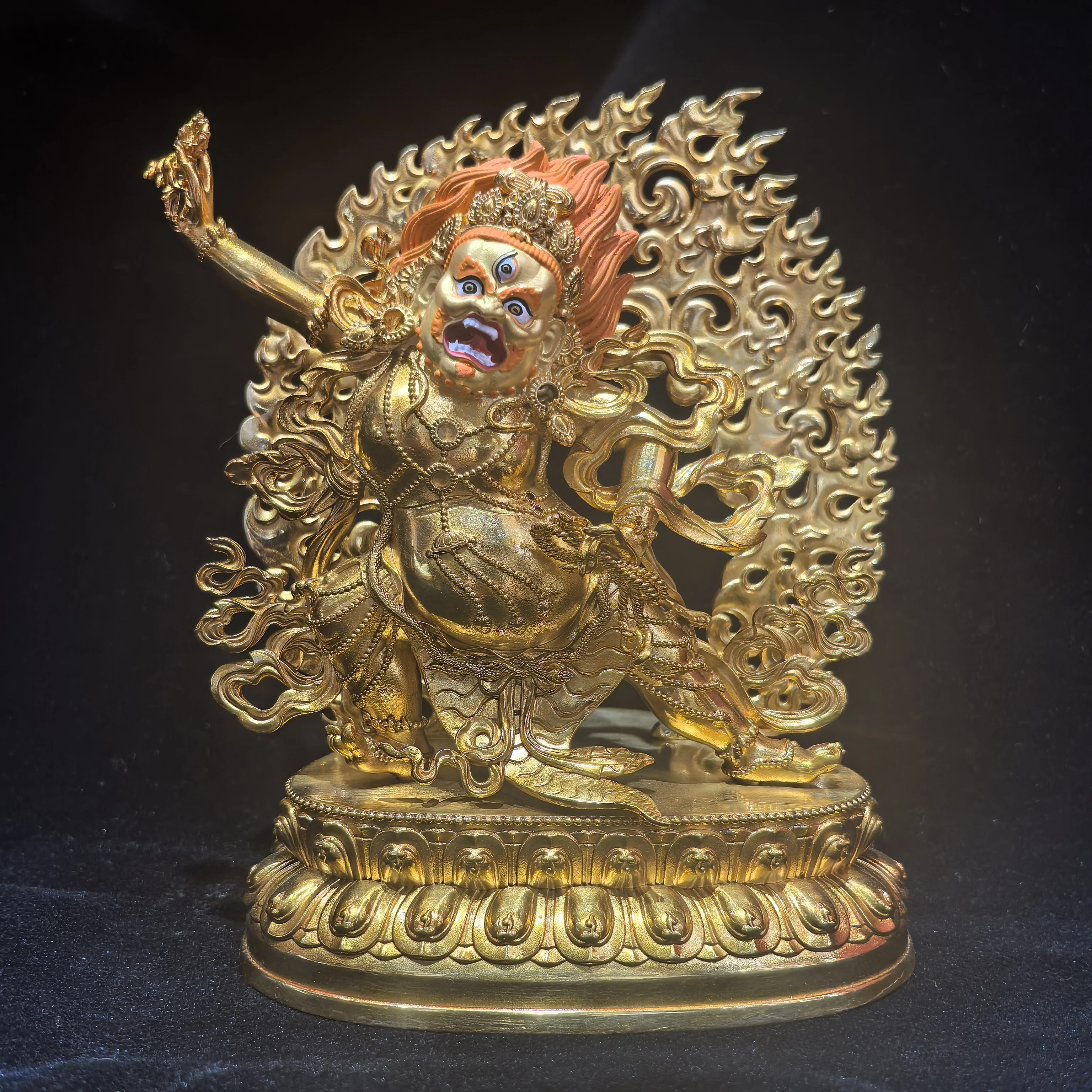 Bodhisattva de mano Vajra/Chana Dorje/bodhisattva de mano Vajra de dos brazos/mano Vajra/estatua de Buda artesanal nepalí de 15cm