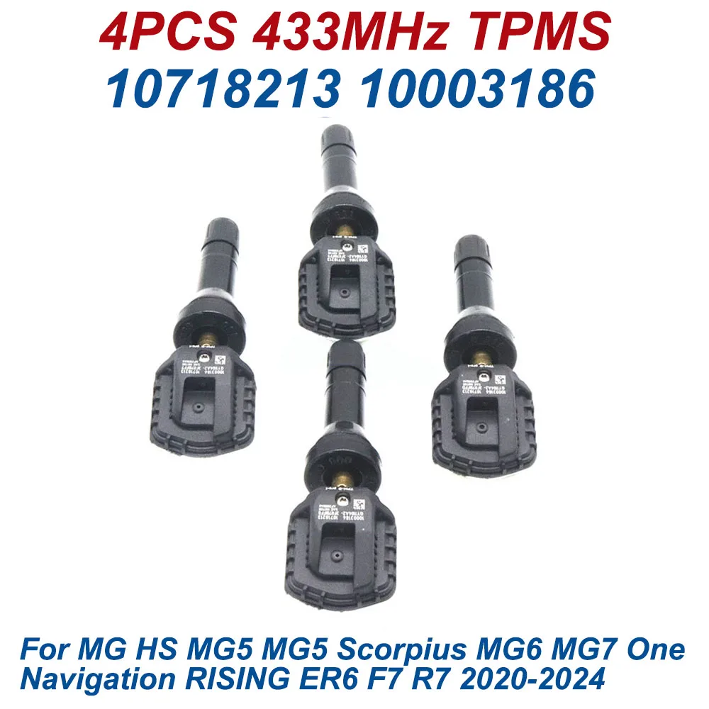 

4PCS 433MHz TPMS Sensor OEM 10718213 10003186 For MG HS MG5 MG5 Scorpius MG6 MG7 One Navigation RISING ER6 F7 R7 2020-2024