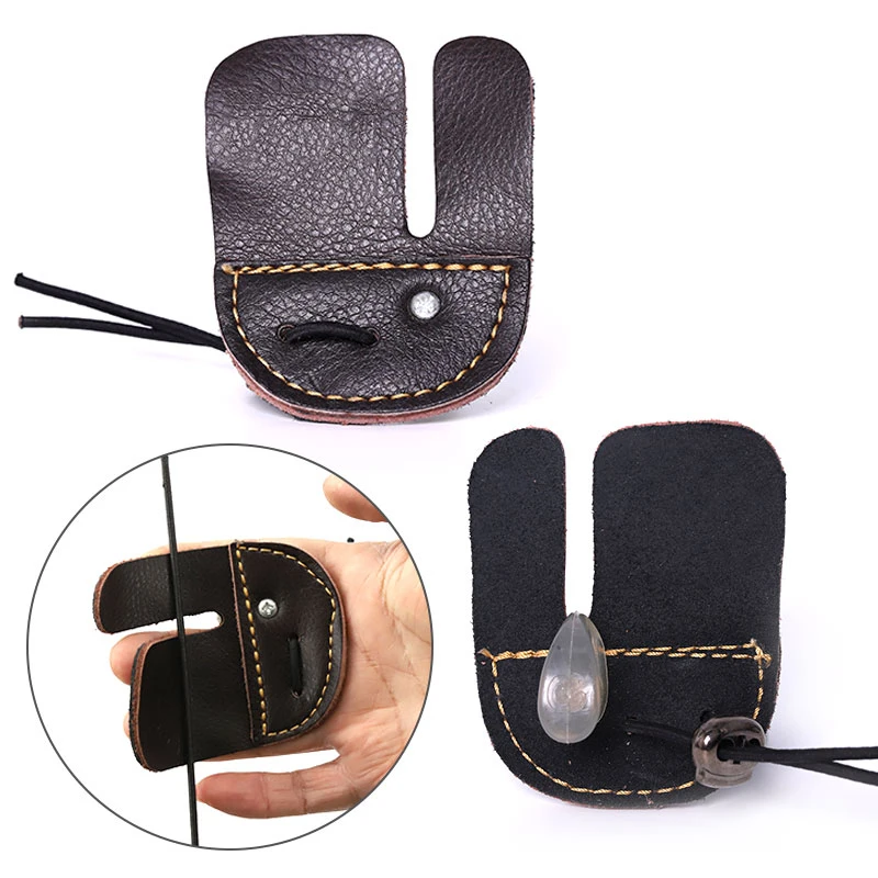 Finger Recurve Bow Accessories Mediterranean Finger Guard Thick Leather Bow Straight Finger Guard Finger Guard Archery