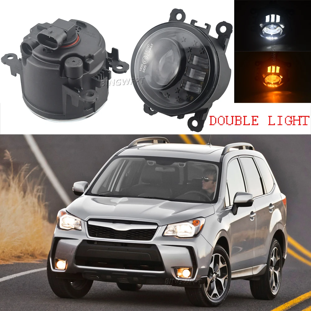 BINGWFPT Daytime Runinng Light Lamp Car Lens LED Fog Lights DRL For Subaru Forester 2013 2014 2015 2016 2017 2018