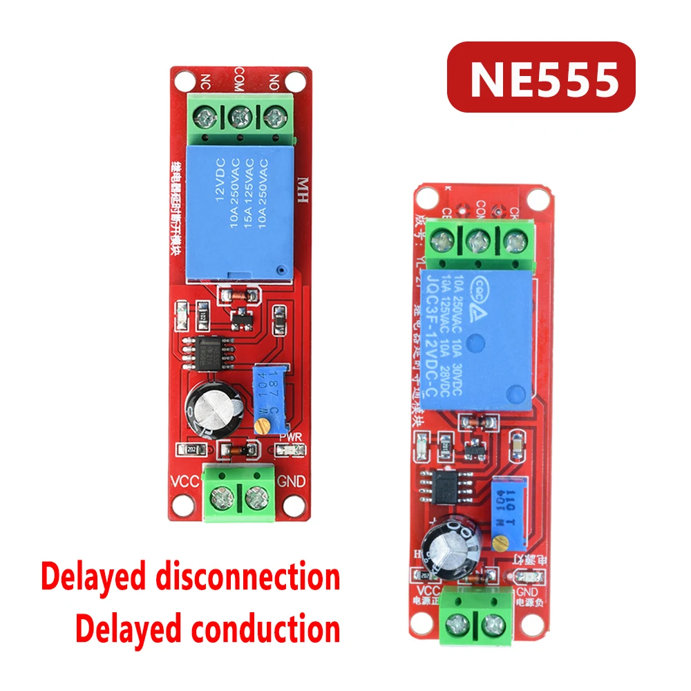DC 12V NE555 タイマースイッチ調整可能な切断モジュール時間遅延伝導リレーモジュール遅延切断 0 〜 10S