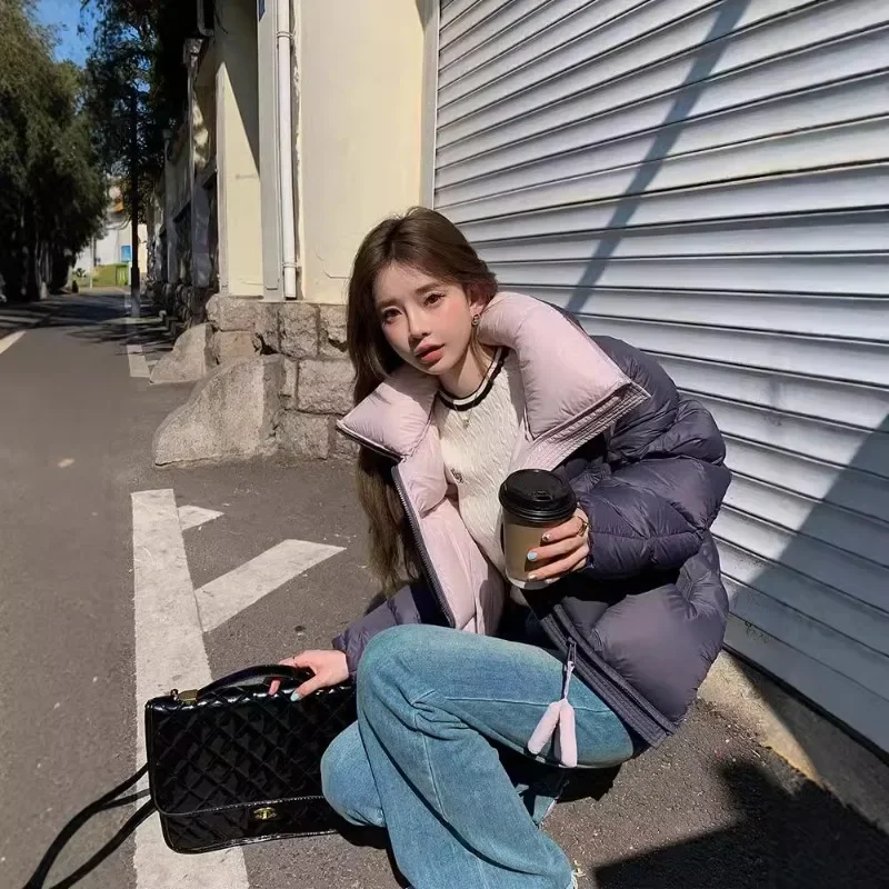 Women's Models Autumn Winter Tops Jacket Down Coat Duck Down Short Thickened Warm Personalized Comfortable Soft Niche Versatile