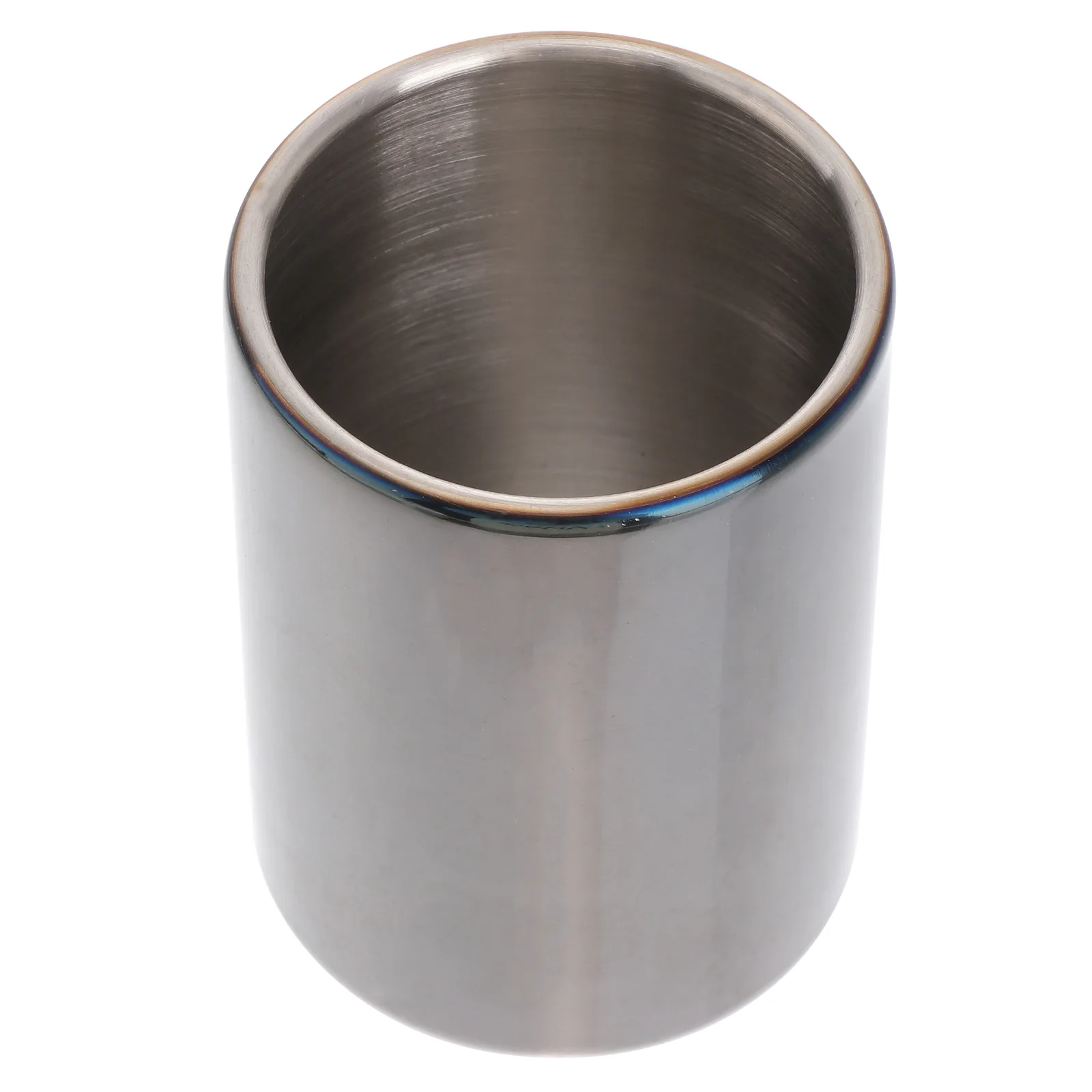 

Stainless Steel Toothpick Holder Modern Fruit Fork Container Brushed Texture Tableware Case For Party Baby