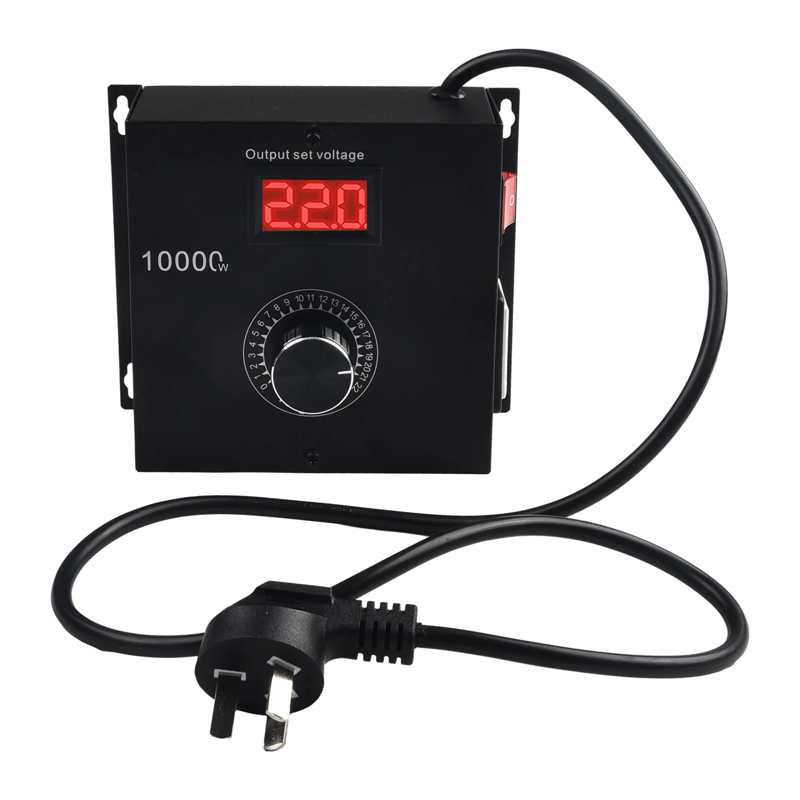 

Регулятор напряжения высокой мощности, электронный контроллер SCR мощностью 10000 Вт, ручка плавного вращения, утолщенная медная часть, ЖК-дисплей