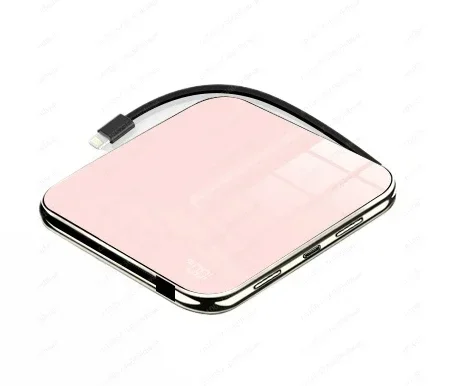 Power bank, fast charging, large capacity 10,000 mAh, self-contained cable, ultra-thin, compact and portable, suitable for Apple