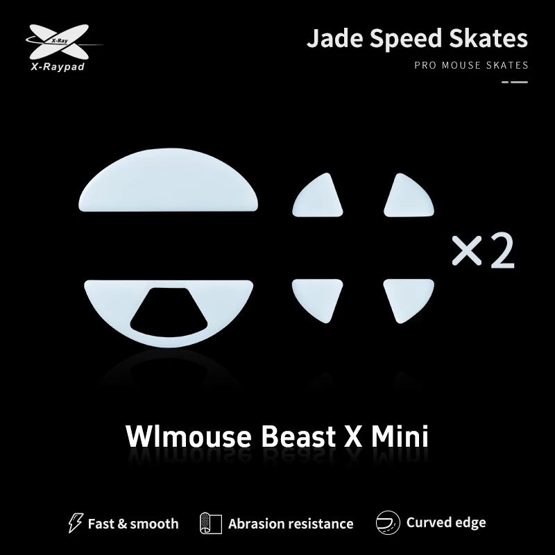 Xraypad Jade Skates for BEAST X Mini Wireless Gaming Mouse – WLmouse BEAST X Mini Wireless Mouse Foot Sticker Feet X-raypad