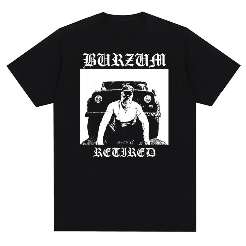 

2025 Vintage Metal Band Burzums Album Cover Print Music T Shirt Men Women Fashion Casual Short Sleeve Plus Size T Shirt Unisex