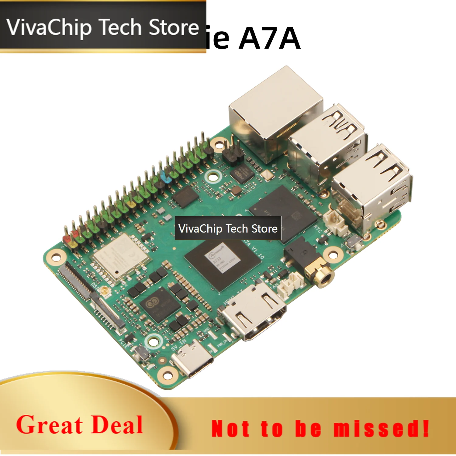 VivaChip TechRadxa Cubie A7A,The New Standard for Edge Al,High-Speed LPDDR5,Single Board Computer
