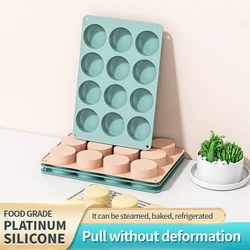 Silicone Round Mold 12 Holes Mini Muffin DIY Cookies Fondant Baking Pan Non-Stick Pudding Cake Molds Chocolate Baking Tools