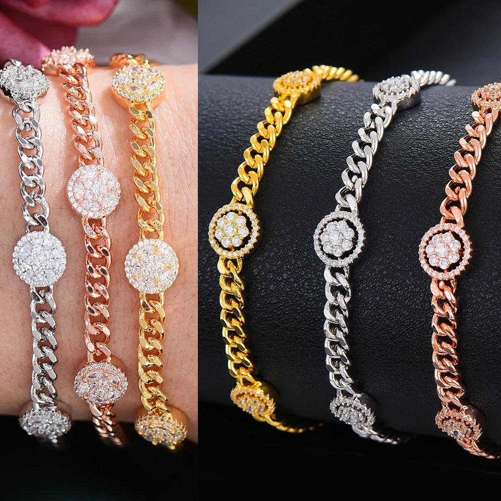 Kellybola جديد حار سحر لامعة سلاسل أساور الكفة للنساء اليومية الموضة العصرية كريستال تشيكوسلوفاكيا دبي سوار مجوهرات الحفلات #2