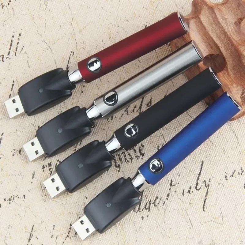 10 قطعة V Vape 650mah بطارية التسخين المسبق الجهد المتغير VV E السجائر Vape أقلام مع شاحن USB لعربات خراطيش الخيط 510