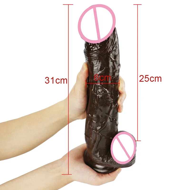 31X5.6 CM Big Dildo No Vibrator Suction Cup Dildo Realistic Huge Horse Dildos Vibrators Adult Toys Toys for Woman Sex Shop Anal