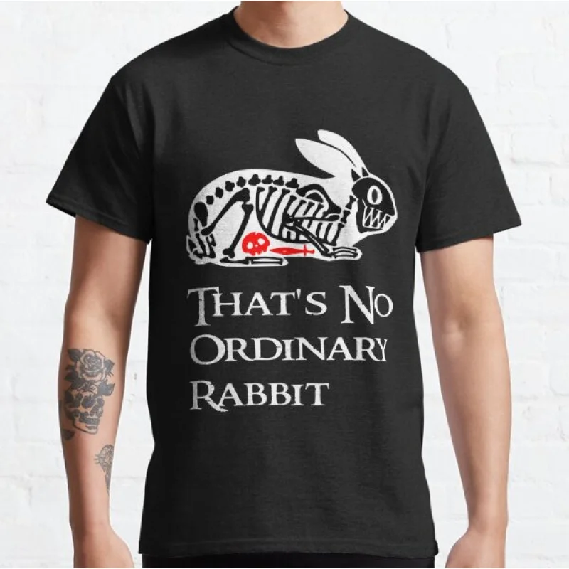 

Funny The Black Knight Monty Python and the Holy Grail Movie That's no ordinary rabbit Humor gift T shirt Large size Tops S-6XL