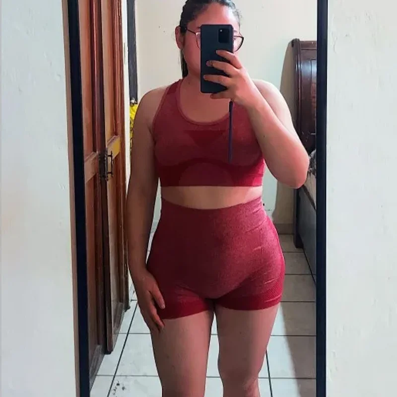 Plus Size Seamless Women Yoga Set Workout Sportswear Gym Clothing Fitness Long Sleeve Crop Top High Waist Leggings Sports Suits