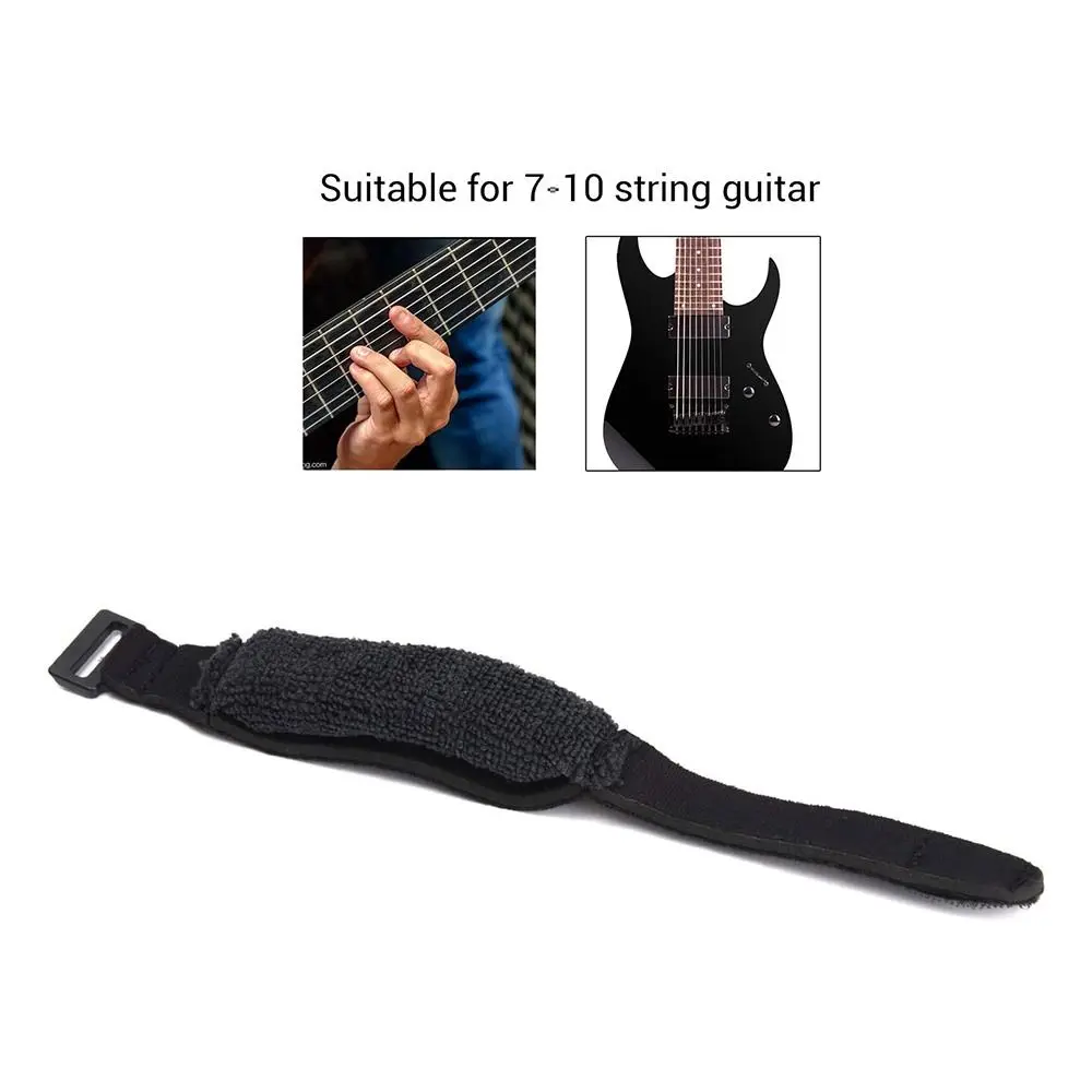 Universal ajustable guitarra envoltura silenciosa suministros de instrumentos ruido silencioso cubierta de cuerda de guitarra cinturón amortiguador de cuerdas de guitarra Musical