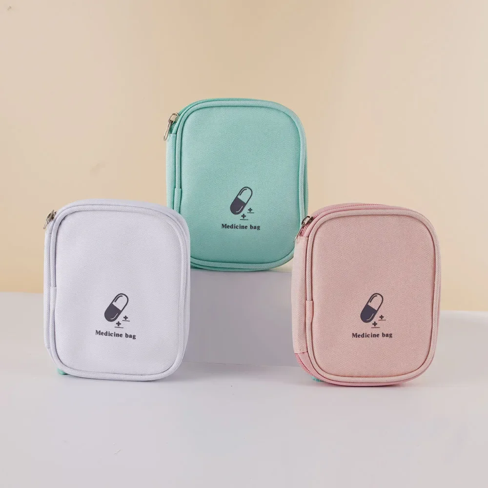 Cute Mini Portable Medicine Bag First Aid Kit Medical Emergency Kits Organizer Outdoor Household Medicine Pill Storage Bag