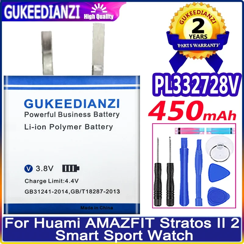 Gukeedianzi Batterij Voor Huami Amazfit Stratos Ii 2 A1609/Ares Bip Gtr/A1928/A1602/Trex T-Rex Pro Berm Lite Res Sport 2 Batterij