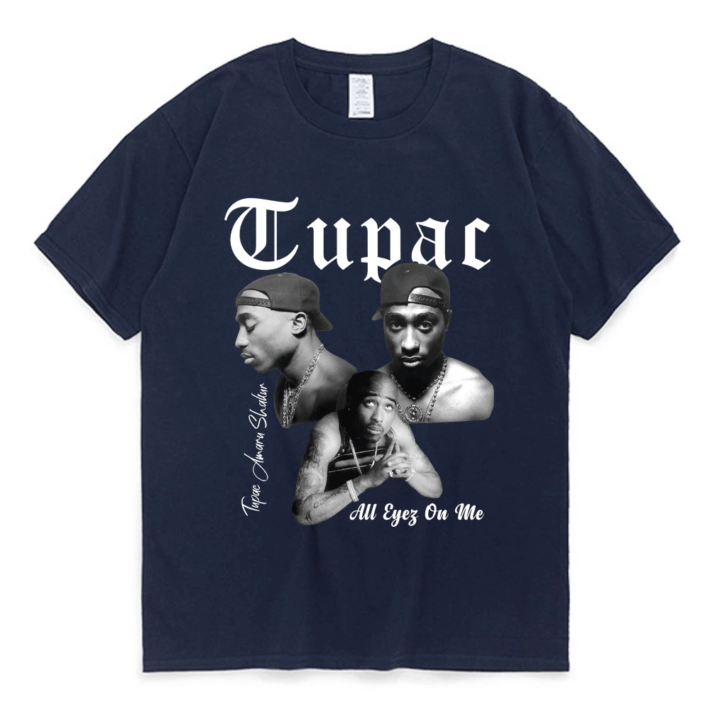 T-shirt graphique Rared Tupac 2pac pour hommes, Économie à manches courtes, Streetwear Hip Hop, Coton, Haute qualité, Respzed, Mode