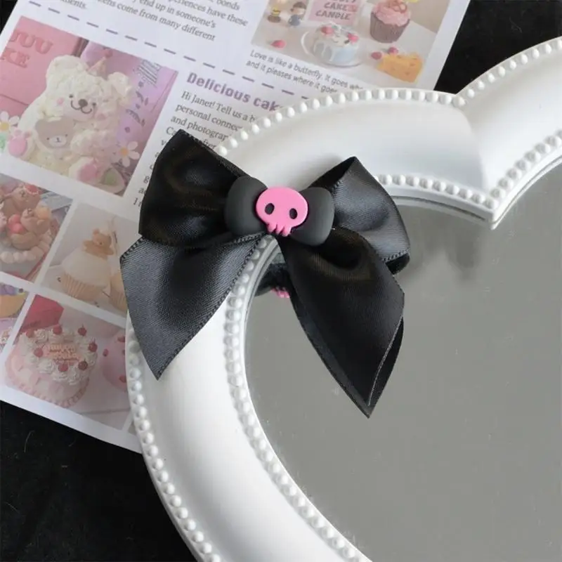 

Black Bows Hair Clip Bows Barrettes Hairpin Big Bows Hairpin Gothic Skull Decor JK Hair Clip Jk Hair Accessories 6XDA