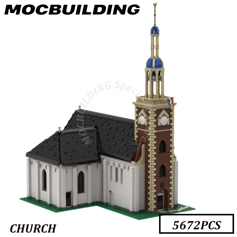 

Church Modular City Buildings MOCBUILDING Blocks Bricks Display Model Construction Christmas Present Birthday Gifts