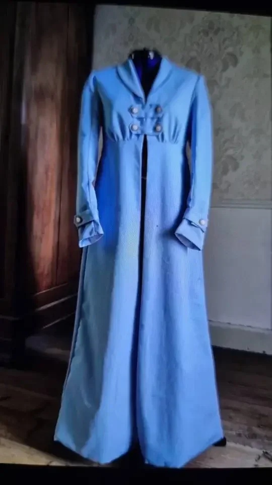 

Custom Made Regency Long Jacket Jane Austen High Waist Coat Cosplay Costume