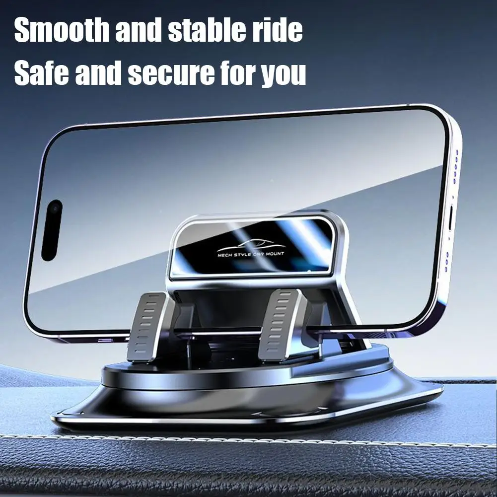 360° Free Rotation Car Phone Mount Anti Slip Silicone Dashboard Phone Holder Easy Install Universal Head-Up Navigation Holder