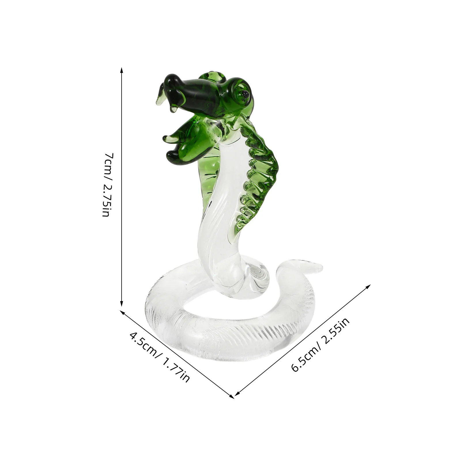 Estatuilla de cristal de serpiente, modelo de planta de interior, figuritas artesanales, decoración, estante de oficina