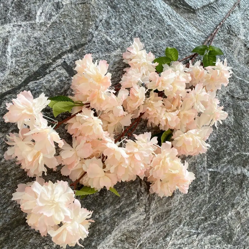 Artificial Silk Cherry Blossom Garland Fake Flower For Home Wedding Backdrop Ornament Party Decorative Floral Vine Branch