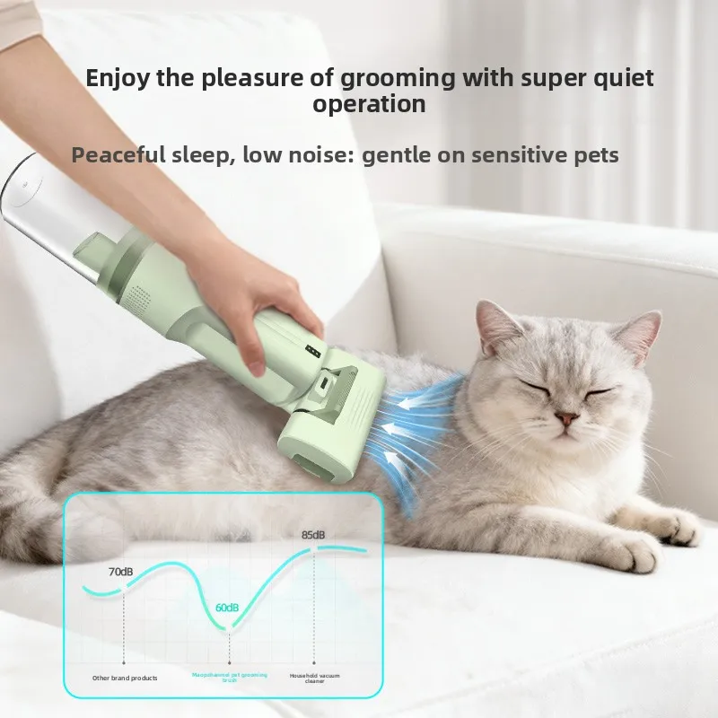 Cat pet vacuum cleaner care artifact dog hair cleaning multi-functional special hair trimmer  suction comb hair removal view 3