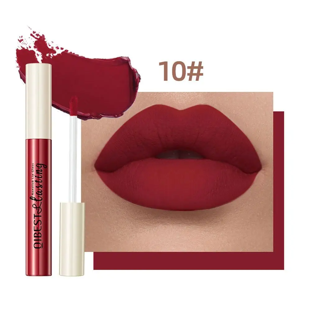 Lápiz labial líquido Sexy de larga duración, brillo de labios hidratante, glaseado, mate, sin marcas, maquillaje de labios, terciopelo Natural impermeable T T1G8