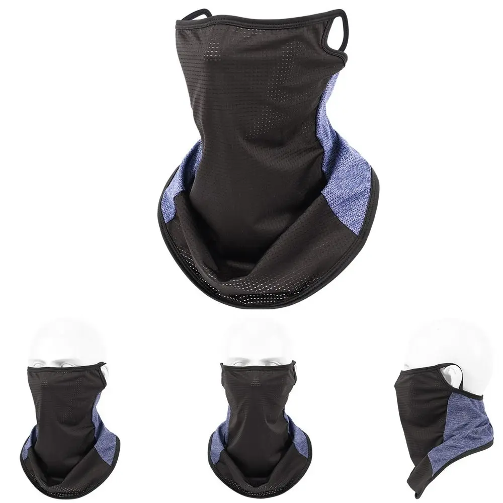 

Face Protection Ice Silk Mesh Outdoor Cycling Neck Cover Breathable Ear-hanging Summer Bandana Riding Face Mask Men Women