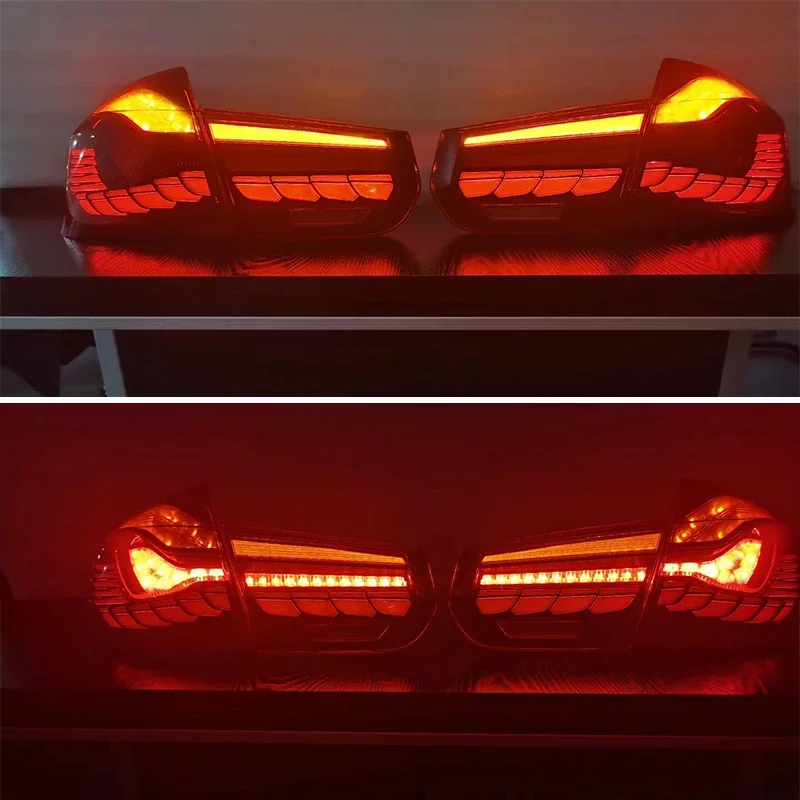 M4 GTS Design Style Full LED Dynamic Tail Lights With Sequential Turn Signal For BMW 3 Series F30 M3 F80 2013-2019