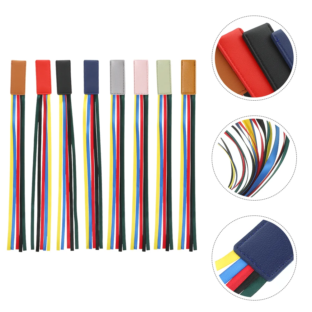 

8 Pcs Ribbon Bookmark Markers for Men Reusable Bookmarks Page Reading Tabs Decorative Ribbons Label Accessories