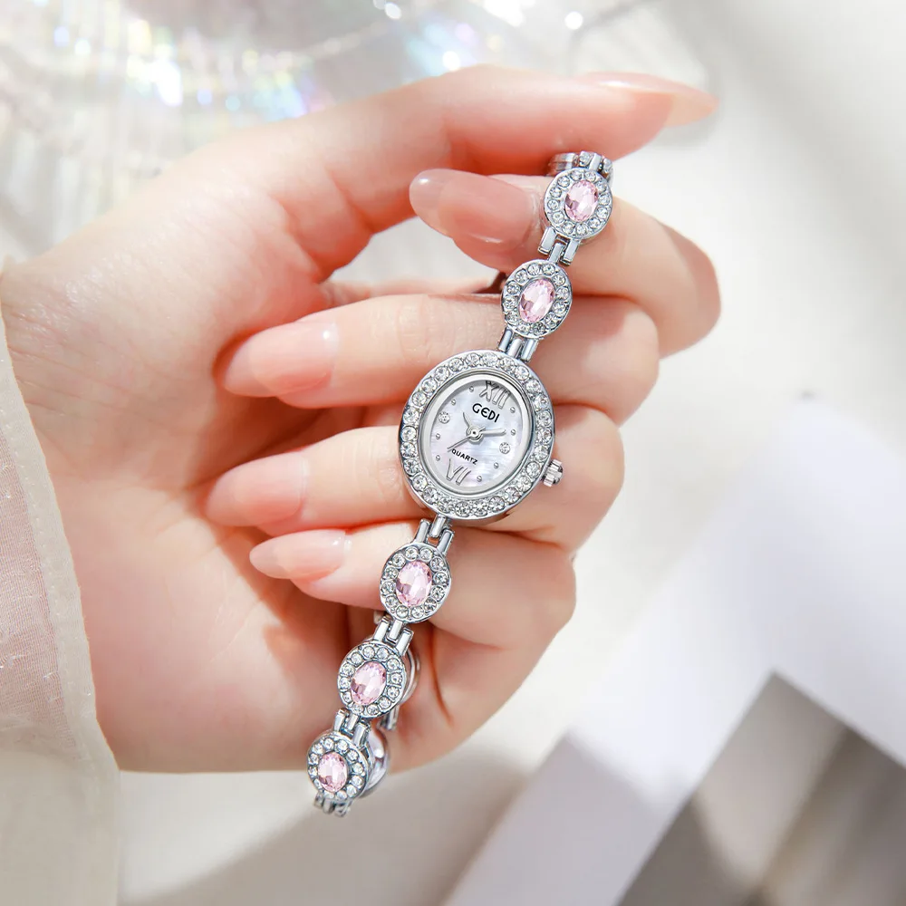 ZH190 سوار الموضة ساعة نسائية خفيفة فاخرة المياه الماس كوارتز ساعة فنية رائعة ساعة هدية ، ساعات للمرأة
