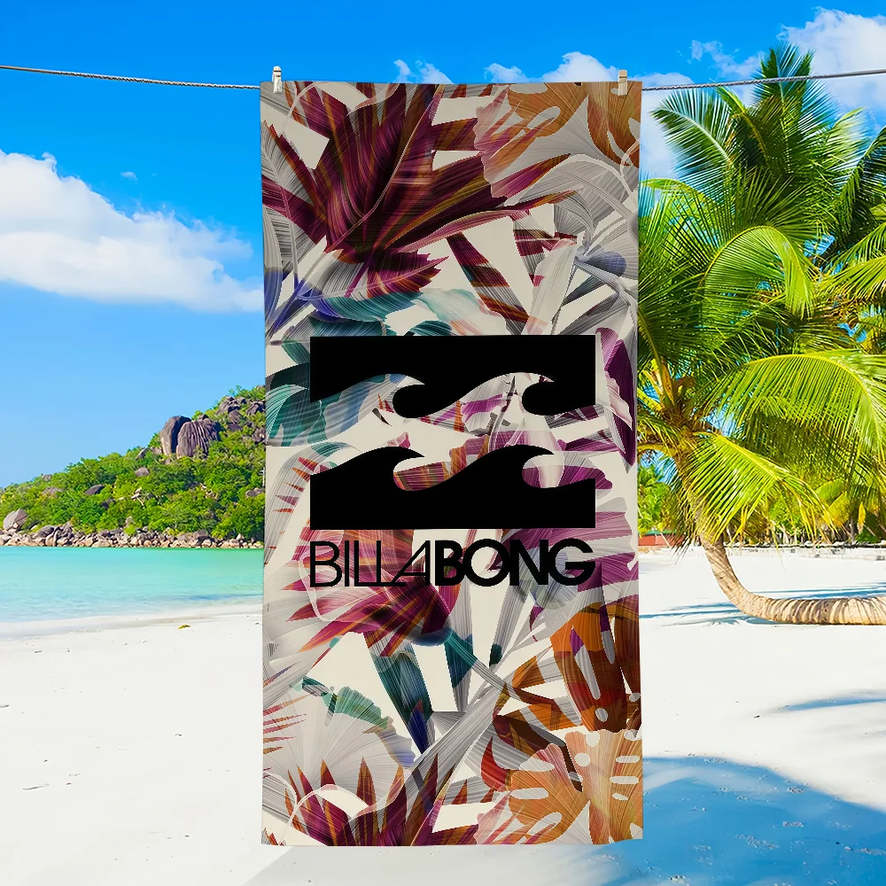 Logo Towel Beach Blanket Thin B-BillabongS-ES Towels Luxury Lightweight Travel Camping Pool