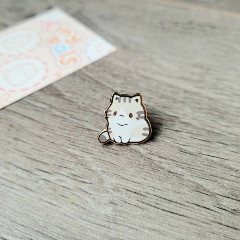 Cute Tiny Cat Enamel Pins Kawaii Kitten Metal Badge Cartoon Animal Brooch for Jewelry Accessory Gifts for Cats' Lovers image 3