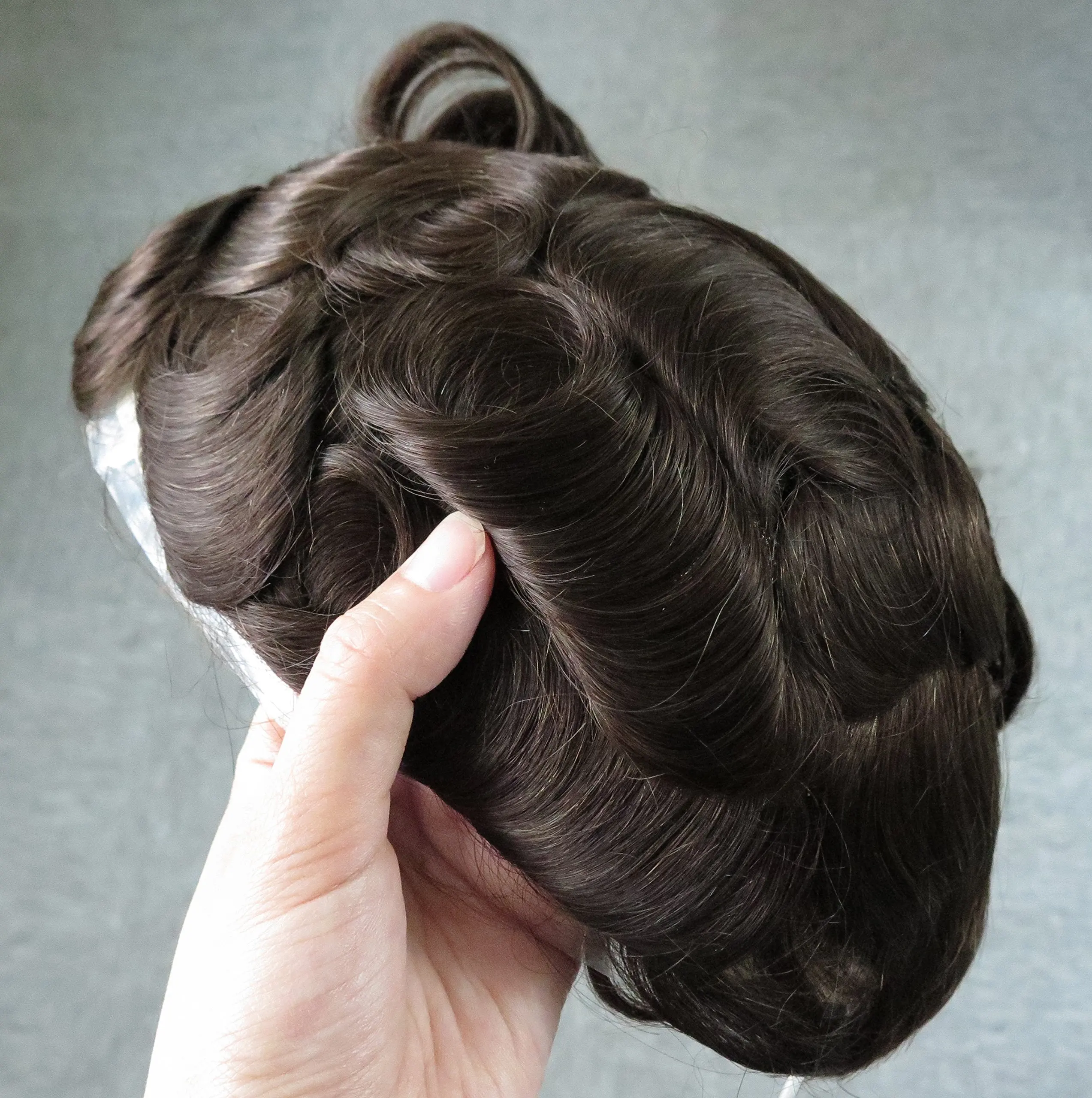 بيع التخليص الرجال الشعر المستعار OCT 100% الشعر البشري أحادية قاعدة الدانتيل + بولي PU عيوب صغيرة خصم الرجال شعر مستعار لموضوع الشعر