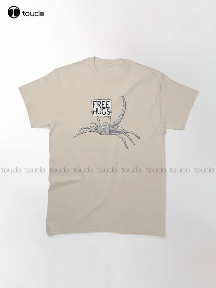 Face Hugger Free Hug Xenomorph Classic T-Shirt Custom Aldult Teen Unisex Digital Printing Tee Shirts Custom Gift Xs-5Xl Tshirt