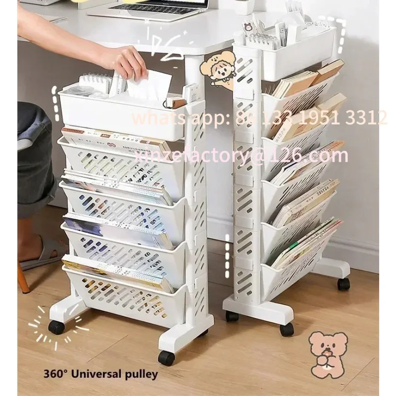 

Customizable new model Storage Rack Bookshelf Table Simple Multi-Layer Bookshelf Convenient Room Organizer