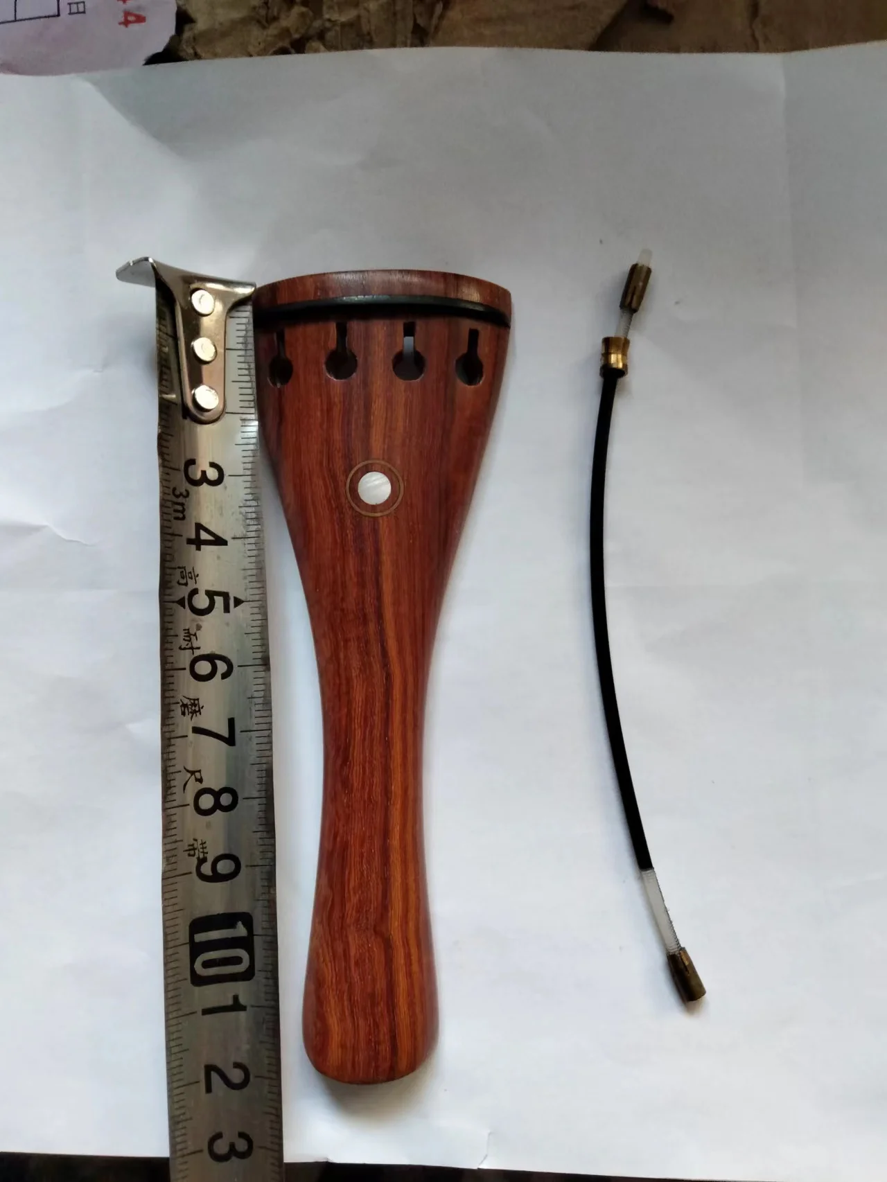 1 PC VIOLA Tail piece with 1 PC Nylon Tail Gut Rosewood or Ebony for 15 to 16 inches