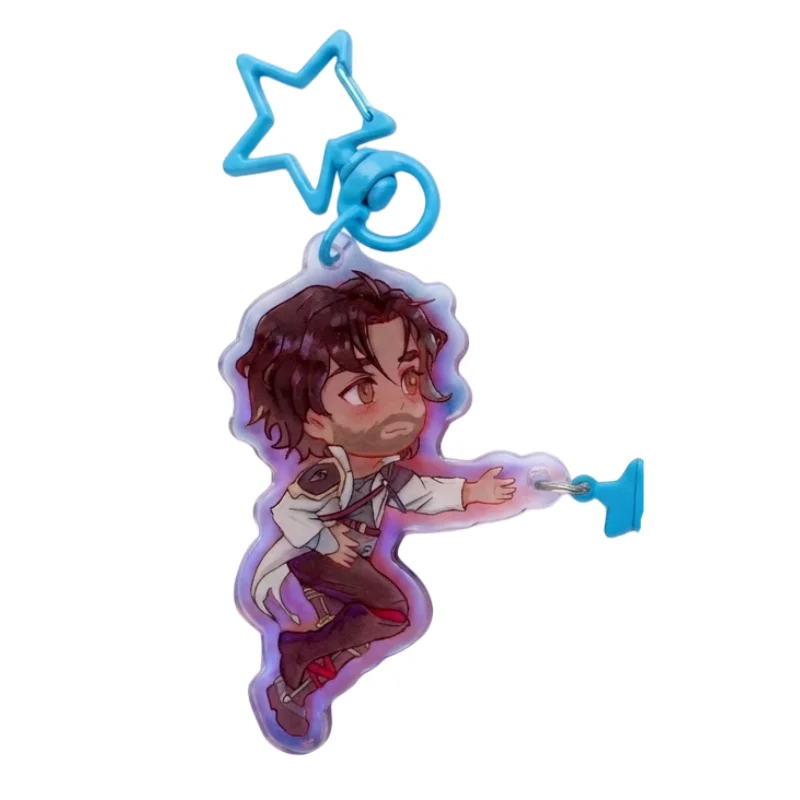 Jayce Viktor Star Link 5cm Acrylic Keychains Cute Arcane League of Legends Anime Bag Charms Backpack Pendants Collectible Gifts view 5