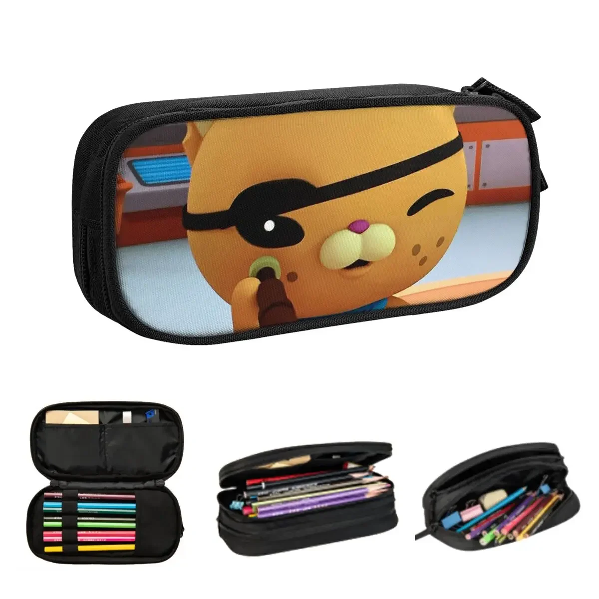 

Octonauts Lieutenant Kwazii Pencil Cases for Students Gifts Pen Box Pencil Bag Large Storage Pencil Pouch Pen Holder